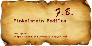 Finkelstein Beáta névjegykártya